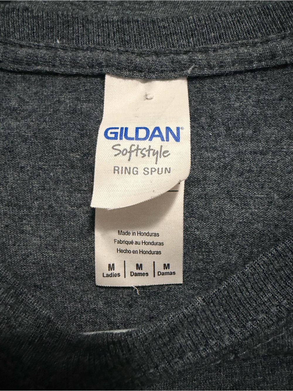 Gildan Charcoal Short Sleeve Tee with White "TODAY IS THE DAY" Graphic - Picture 4 of 4
